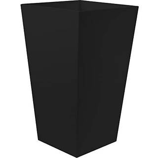 Bloem Tall Finley Tapered Square Planter: 20 """" - Sort - Matte tekstureret finish 100% genanvendt plastikpotte til indendørs og udendørs brug hav