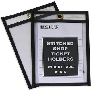 C-Line 46046 Shop Ticket Holder syet 4-tommer x6-tommer 25/BX Clear vinyl