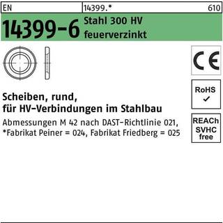24 FZV stålskive EN 14399-6