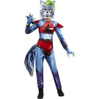 Rubies barns fem n?tter p? Freddy's Roxanne Wolf -kostume som vist stort