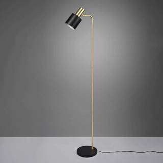 TRIO Adam sort/guld gulvlampe