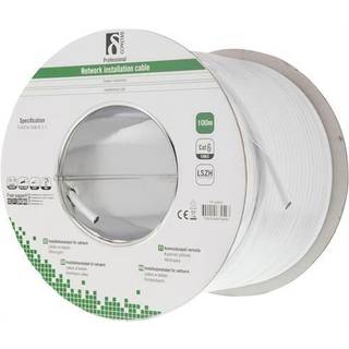 Cat 6 F/UTP LSZH Netværkskabel - CU - Solid - Hvid - 100 meter.