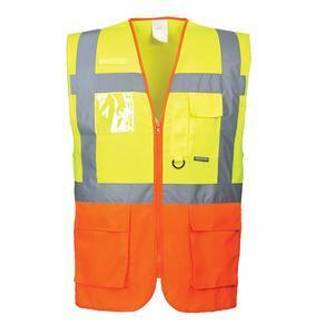 Prague hi-vis executive vest - Gul/Orange (Størrelse: L)