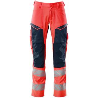MASCOT® Bukser med knælommer Hi-Vis Rød/Mørk Marine 19579-236-22210 76C51