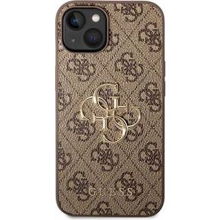 Guess 4G Big Metal Logo iPhone 14 Plus Hybrid Cover - Brun