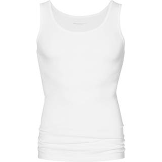 Mey Herren Tanktop weiß Reine Baumwolle unifarben