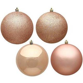 Vickerman 6 """" Rose Gold 4-Finish Ball Ornament Sortment 4 pr. Boks
