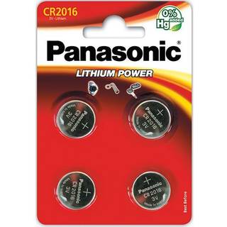 Panasonic Mini CR2016 litium-møntbatterier - 4 stk.