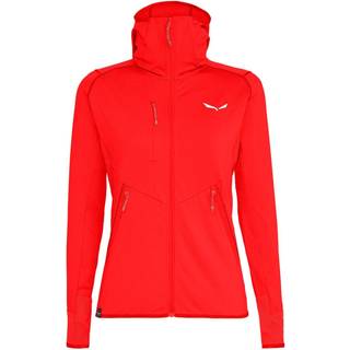 Salewa Women's Agner Hybrid Polarlite Fullzip Hoody Fleecejakke Damer størrelse 38 farve rød
