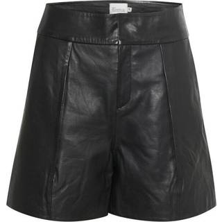 My Essential Wardrobe The Leather Shorts - Black