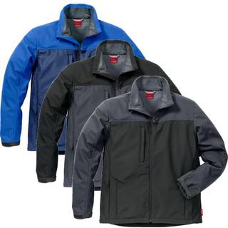 Kansas 113930 Icon softshell jakke / Arbejdsjakke Sort/grå 4XL