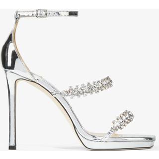 Jimmy Choo Bing 105 crystal-embellished sandals - silver - EU 42