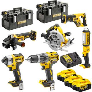 Dewalt Kombisæt DCK623P3 18V, med 6 stk maskiner, 3 stk 5,0Ah-batterier & oplader