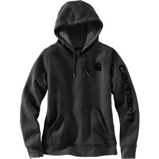 Carhartt logo ærmegrafik trøje, Dame, Carbon heather, XS