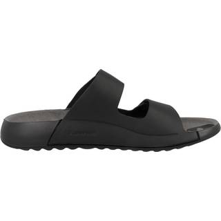 ECCO Cozmo M - Sandaler i læder med to remme til herrer - Sort - Size: 43 (UK 9-9.5)