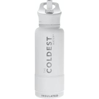 Koldeste sportsvandflaske med halm l?g vakuum isoleret rustfrit st?l metal termos flasker genanvendelig l?kage bevis kolbe til sportscenter (epis