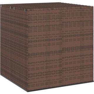 hyndeboks 100x97,5x104 cm polyrattan brun