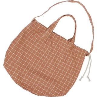 HAPS Nordic Indkøbsnet m. Snørrelukning - Terracotta Check