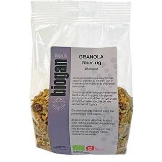 Granola fiberrig Økologisk - 400 gram - Biogan - Mindst holdbar til : 01-09-2025