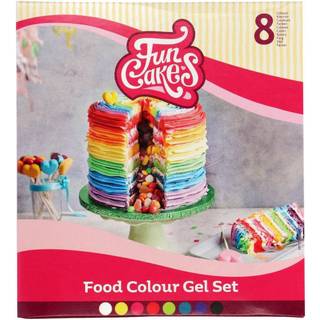 8 stk. Multipack Pastafarve - FunCakes Gel