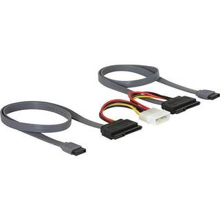 DELOCK SATA-Kabel 2x SATA 22pin -> 2x SATA 7pin +1