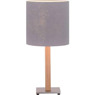 Quitani bordlampe Elif, filt, kantet, naturligt egetræ
