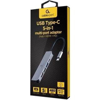 Gembird Cablexpert A-CM-COMBO5-03 - docking station - USB-C 3.1 - HDMI - GigE