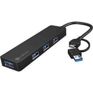 Natec Mayfly - hub - 4 ports USB hub - 4 ports - Sort