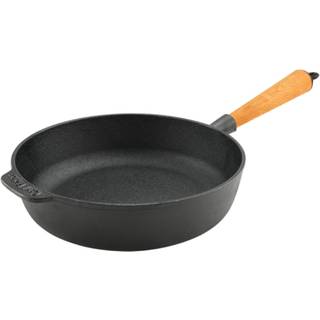 Støbejerns sauterpande 25 cm, med bøgegreb