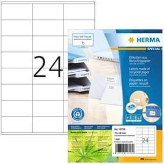 Herma etiketter recycled 70x36mm hvid