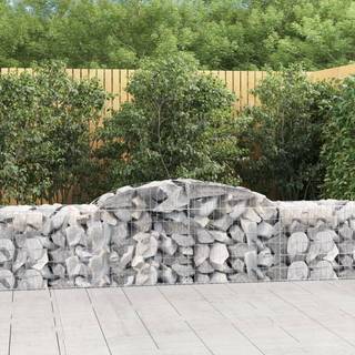 buede gabionkurve 11 stk. 300x50x60/80 cm galvaniseret jern
