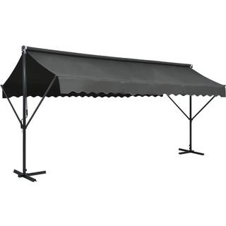 fritstående markise 500 x 300 cm antracitgrå