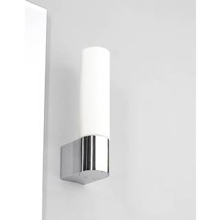 Lindby spejllampe Melike, 27 cm, krom, IP44, stikkontakt
