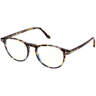 TOM FORD Mand FT5803-B 55 Optiske stel Acetat Havana Rund Normal