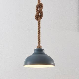 Lindby hængelampe Chaby, Ø 29 cm, 1 lyskilde, metal, reb