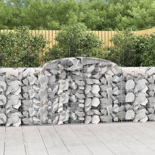 buede gabionkurve 2 stk. 300x50x100/120 cm galvaniseret jern
