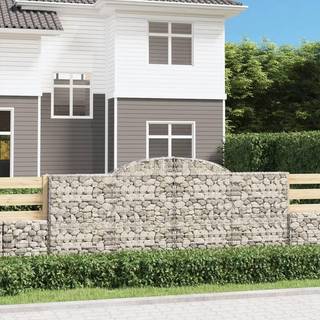 buede gabionkurve 5 stk. 300x30x120/140 cm galvaniseret jern
