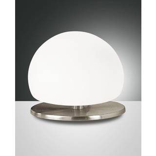 Morgana bordlampe, nikkel/hvid, touchdæmper, 3.000 K