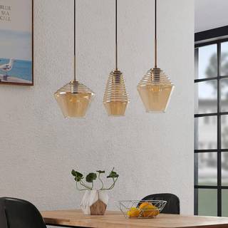 Lindby - Ekkis 3 Pendel Amber