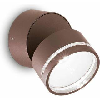 Ideal Lux Omega Round LED-væglampe 4.000 K kaffe