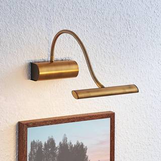 Rakel LED-gallerilampe med flexarm, antik messing