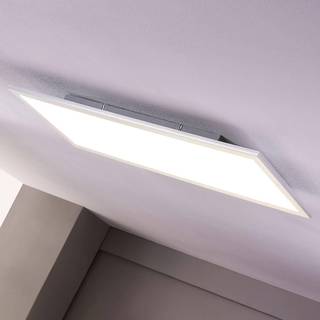 Lindby LED-panel Livel, 4000K, 120cm x 30cm, sølv, metal