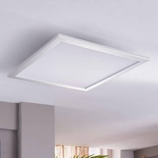 Lindby LED-panel Livel, 4000K, 40 cm x 40 cm, sølv, metal