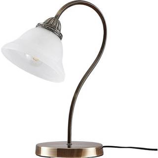 Lindby Mialina bordlampe, 42 cm, hvid, glas, metal