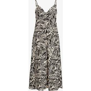VILA Limia Maya Strap Dress Birch AOP:Maya black 38