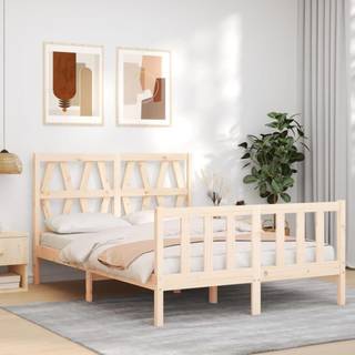 sengeramme uden madras 140x190 cm massivt fyrretræ
