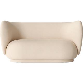 Ferm Living Rico Sofa 2 Seater Brushed Råhvid