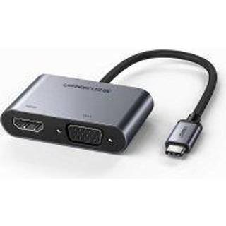 Ugreen USB-C til HDMI / VGA / USB-A 3.0 / USB-C PD-adapter - Grå