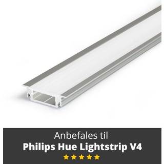 Light Solutions Aluminiumsprofil - Model G til Philips Hue og LIFX - Alu - 1 meter