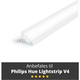 Aluminiumsprofil - Model C til Philips Hue og WiZ - Hvid